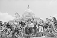 disability rights advocate in wheelchairs in Washington DC